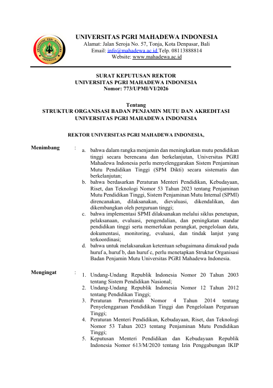 Read more about the article SK BPMA Tahun 2026